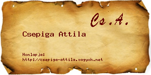 Csepiga Attila névjegykártya